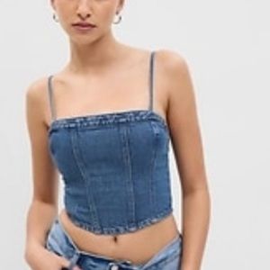 Gap Denim Corset Top ✨NWT✨